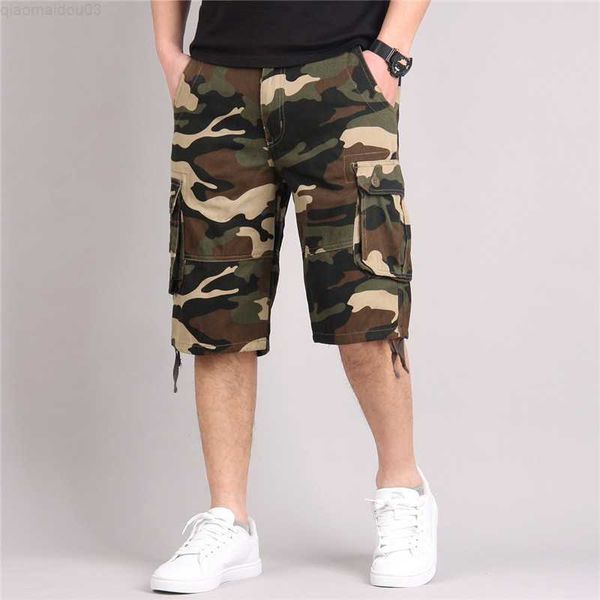 men's shorts summer military camouflage cargo shorts men casual cotton multi-pocket baggy breeches streetwear army straight tactical sh, White;black
men's shorts summer military camouflage cargo shorts men casual cotton multi-pocket baggy breeches streetwear army straight tactical sh, White;black