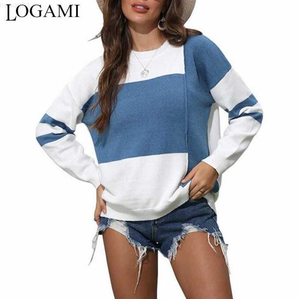 women's sweaters logami autumn winter casual sweaters women block patchwork pullover woman warm sweater 2020 l230718, White;black
women's sweaters logami autumn winter casual sweaters women block patchwork pullover woman warm sweater 2020 l230718, White;black