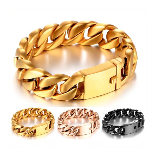 punk jewelry electroplate titanium curb chain wristband mens fashion cuban link bracelet 20.5cm*1.8cm, Black
punk jewelry electroplate titanium curb chain wristband mens fashion cuban link bracelet 20.5cm*1.8cm, Black