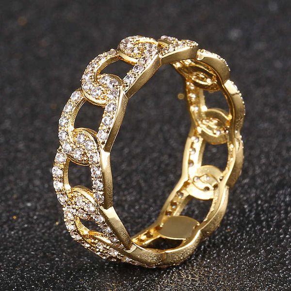 personalized full diamond cuban ring trend men's and women's gold plated row diamond hip hop style copper zircon ring, Silver
personalized full diamond cuban ring trend men's and women's gold plated row diamond hip hop style copper zircon ring, Silver