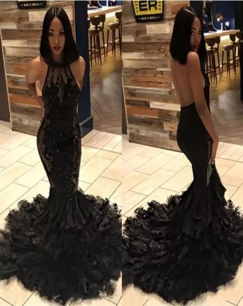 2022 black girl backless mermaid long prom dresses halter illusion tulle applique beaded feather layers sweep train evening g2656962
2022 black girl backless mermaid long prom dresses halter illusion tulle applique beaded feather layers sweep train evening g2656962