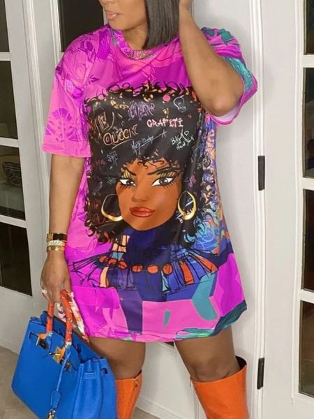 women's plus size t-shirt lw plus size dresses figure print tie dye t-shirt dress summer loose oversize t shirt dress short sleeve dres, Black
women's plus size t-shirt lw plus size dresses figure print tie dye t-shirt dress summer loose oversize t shirt dress short sleeve dres, Black