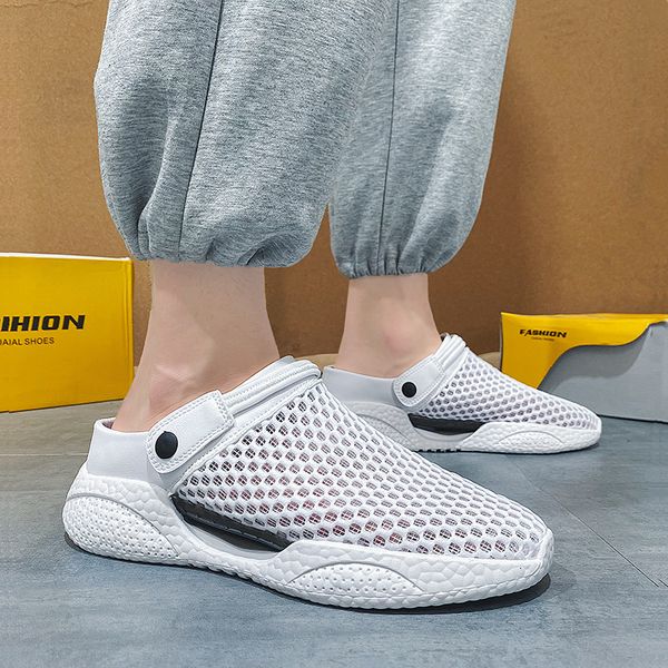 sandals young men's fashion casual pu leather joined mesh cloth mules male breathable comfy trendy men lightness sandal 230718, Black
sandals young men's fashion casual pu leather joined mesh cloth mules male breathable comfy trendy men lightness sandal 230718, Black