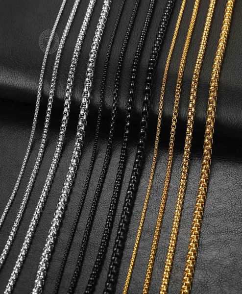 2mm 3mm 5mm black round box link chain necklace for men boy stainless steel chain necklace whole drop jewelry knm1186194297, Silver
2mm 3mm 5mm black round box link chain necklace for men boy stainless steel chain necklace whole drop jewelry knm1186194297, Silver