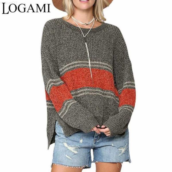 women's sweaters logami contrast striped split knit sweater long sleeve o neck pullover for women thick casual sweaters jumper l230718, White;black
women's sweaters logami contrast striped split knit sweater long sleeve o neck pullover for women thick casual sweaters jumper l230718, White;black