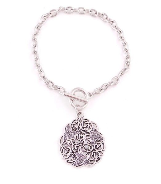personality viking three morrigan crows ravens triskele pattern charm pendent amulet charm wheat link chain bracelet jewelry gift1609624, Golden;silver
personality viking three morrigan crows ravens triskele pattern charm pendent amulet charm wheat link chain bracelet jewelry gift1609624, Golden;silver