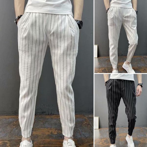 men s pants men harem striped drawstring pencil trousers slim fit elastic waist stretch ankle tied for autumn 230718, Black
men s pants men harem striped drawstring pencil trousers slim fit elastic waist stretch ankle tied for autumn 230718, Black