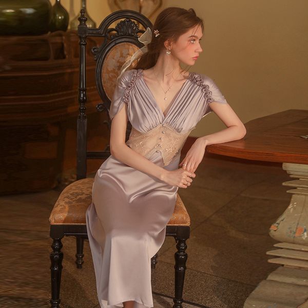 pyjamas mechcitiz women's sleepwear lace long nightdress homewear pajamas satin nightwear dress silk short sleeve nightgowns 230718, Red;black
pyjamas mechcitiz women's sleepwear lace long nightdress homewear pajamas satin nightwear dress silk short sleeve nightgowns 230718, Red;black
