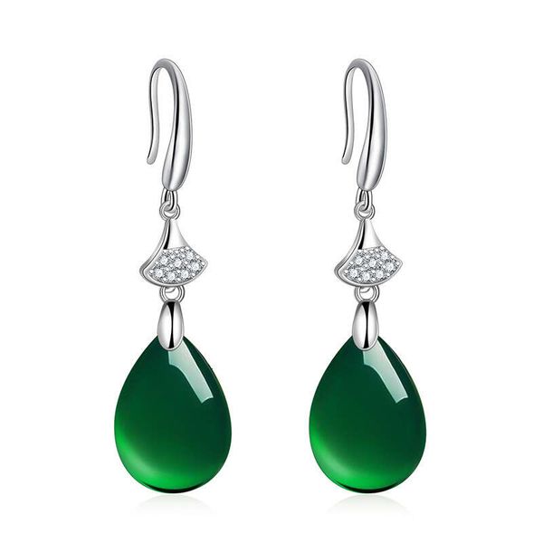 national geomantic omen drop shaped green agate earrings women's micro diamond set long chsoprase ear hook earrings send mother, Golden
national geomantic omen drop shaped green agate earrings women's micro diamond set long chsoprase ear hook earrings send mother, Golden