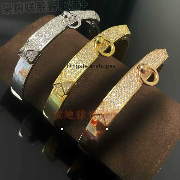 aher mas designer luxury brand enamel bracelet h family's pig nose bracelet h high version full diamond door ring bracelet, Black
aher mas designer luxury brand enamel bracelet h family's pig nose bracelet h high version full diamond door ring bracelet, Black