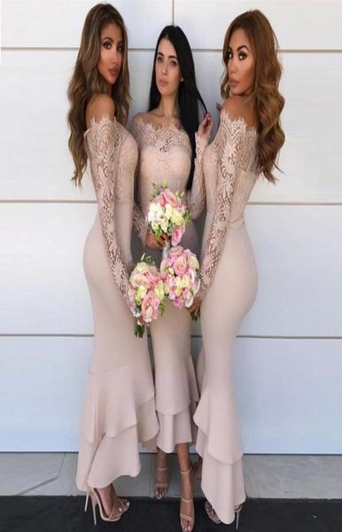 elegant mermaid bridesmaid dresses off the shoulder long sleeves lace satin ankle length black women wedding party dresses6327860, White;pink
elegant mermaid bridesmaid dresses off the shoulder long sleeves lace satin ankle length black women wedding party dresses6327860, White;pink