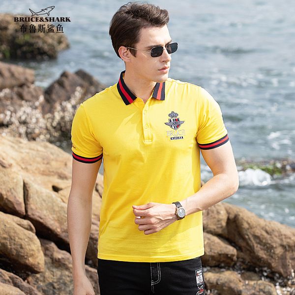 men's polos summer mercerized cotton men polo shirt bruce shark fashion brand casual smart daily male tees 230717, White;black
men's polos summer mercerized cotton men polo shirt bruce shark fashion brand casual smart daily male tees 230717, White;black