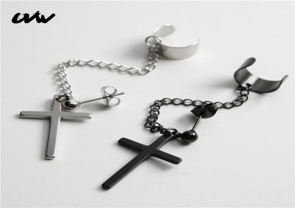 stud uvw026 2pc trendy punk 316l ear cuff chain cross earrings for women cool boho piercing pendientes brincos6764804, Golden;silver
stud uvw026 2pc trendy punk 316l ear cuff chain cross earrings for women cool boho piercing pendientes brincos6764804, Golden;silver