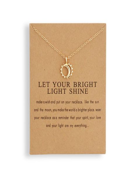 fashion sun necklaces pendants gold color alloy pendant necklace wish card jewelry for women girl jewelry birthday gift7985117, Silver
fashion sun necklaces pendants gold color alloy pendant necklace wish card jewelry for women girl jewelry birthday gift7985117, Silver