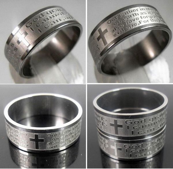etch christian serenity prayer cross stainless steel ring silver fashion jewelry band ring size 8 to 12 for man women9781748
etch christian serenity prayer cross stainless steel ring silver fashion jewelry band ring size 8 to 12 for man women9781748