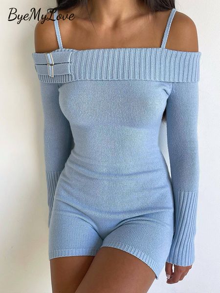women s jumpsuits rompers byemylove knitted playsuit women solid elastics long sleeve skinny off shoulder casual bodycon knit autumn 230718, Black;white
women s jumpsuits rompers byemylove knitted playsuit women solid elastics long sleeve skinny off shoulder casual bodycon knit autumn 230718, Black;white
