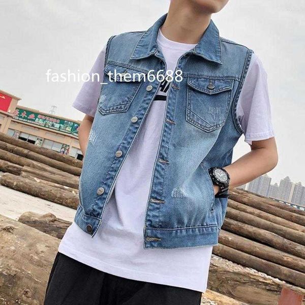 men's vests men's vests ripped holes denim waistcoat lapel sleeveless jacket stylish, Black;white
men's vests men's vests ripped holes denim waistcoat lapel sleeveless jacket stylish, Black;white