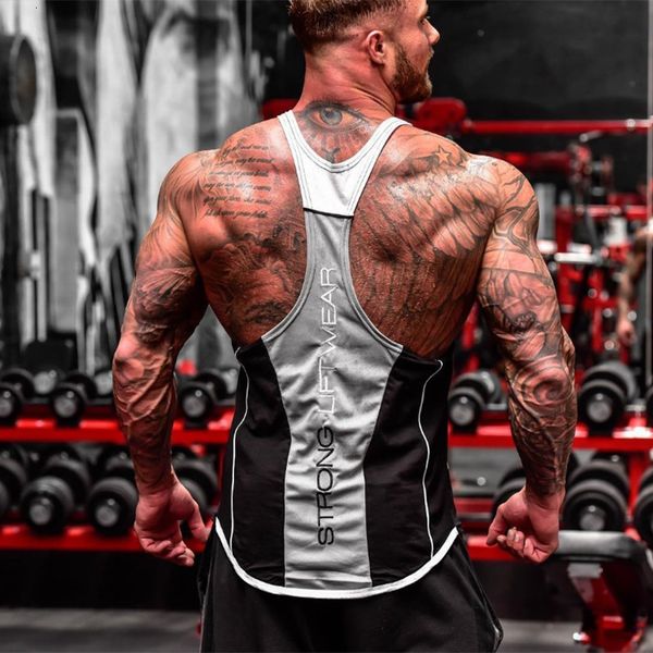 men' tank arrival stringer clothing bodybuilding men fitness singlet sleeveless shirt solid cotton muscle vest unders 230717, White;black
men' tank arrival stringer clothing bodybuilding men fitness singlet sleeveless shirt solid cotton muscle vest unders 230717, White;black