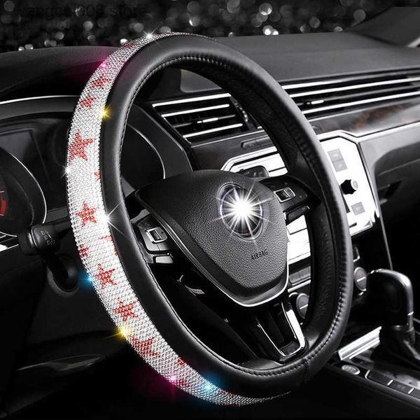 steering wheel covers luxury rhinestones crystal pentagram car steering wheel cover pu leather handlebar cover case auto accessories fit 36-
steering wheel covers luxury rhinestones crystal pentagram car steering wheel cover pu leather handlebar cover case auto accessories fit 36-