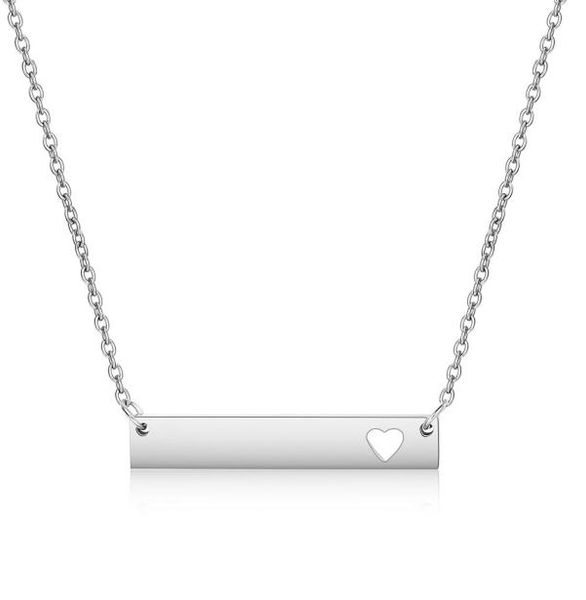 new love heart bar pendant necklace fashion gold solid blank stainless steel necklaces for buyer own engraving jewelry diy7764624, Silver
new love heart bar pendant necklace fashion gold solid blank stainless steel necklaces for buyer own engraving jewelry diy7764624, Silver