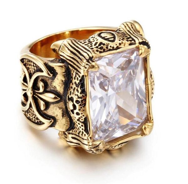 square white green purple red stone mens ring punk vintage gold titanium stainless steel dragon claws cubic zirconia ring for men 6916132, Slivery;golden
square white green purple red stone mens ring punk vintage gold titanium stainless steel dragon claws cubic zirconia ring for men 6916132, Slivery;golden