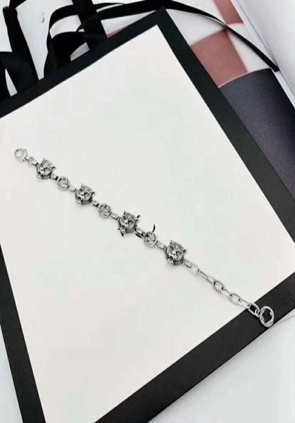 s925 retro sterling silver tiger head bracelet trendy hiphop men and women couple jewelry gift1951789, Golden;silver
s925 retro sterling silver tiger head bracelet trendy hiphop men and women couple jewelry gift1951789, Golden;silver