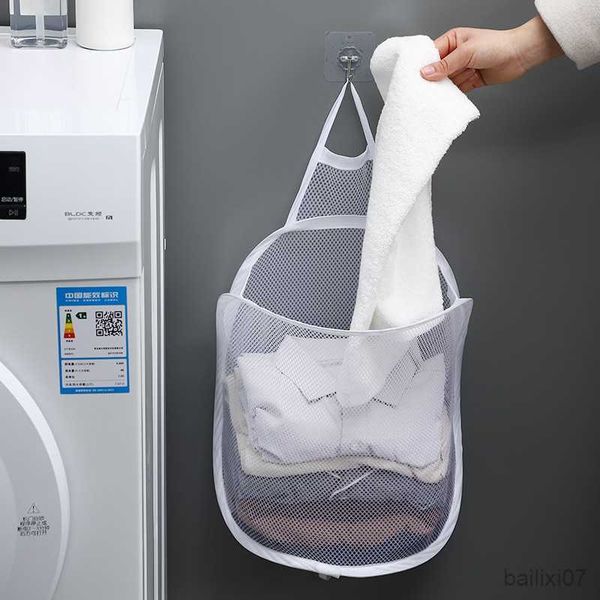 basket dirty clothes basket foldable laundry storage basket bathroom clothes hanging bag household wall-mounted mesh storage bag r230718
basket dirty clothes basket foldable laundry storage basket bathroom clothes hanging bag household wall-mounted mesh storage bag r230718