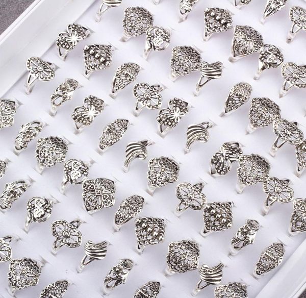 100pcs mix style flower elegant alloy band rings vintage rings for women jewelry whole lots2823947, Silver
100pcs mix style flower elegant alloy band rings vintage rings for women jewelry whole lots2823947, Silver