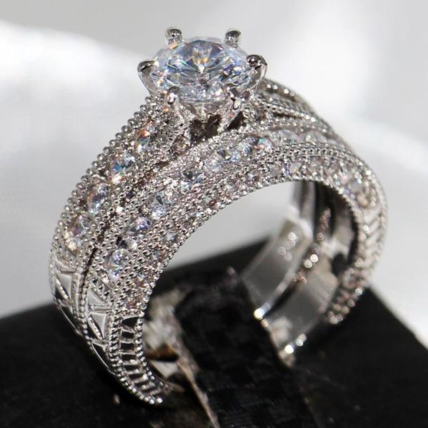 retro jewelry lovers claw set 8mm z gem 14kt white gold filled 2in1womens engagement wedding ring set for christmas gift sz 6175769, Slivery;golden
retro jewelry lovers claw set 8mm z gem 14kt white gold filled 2in1womens engagement wedding ring set for christmas gift sz 6175769, Slivery;golden