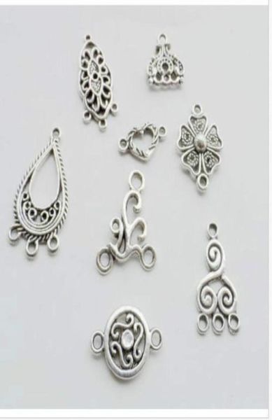 80pcslot mixed tibetan silver connectors charms pendant for bracelet jewelry making2118570
80pcslot mixed tibetan silver connectors charms pendant for bracelet jewelry making2118570