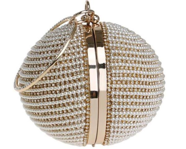 the fashion 3 colors european and american round dinner bag ladies goldplated silver pearl handbag3287124, Black
the fashion 3 colors european and american round dinner bag ladies goldplated silver pearl handbag3287124, Black