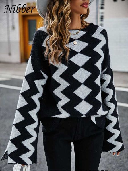 women's sweaters nibber knitting black and white geometry sweater long sleeve women pullover female streetwear keep warm autumn winter, White;black
women's sweaters nibber knitting black and white geometry sweater long sleeve women pullover female streetwear keep warm autumn winter, White;black