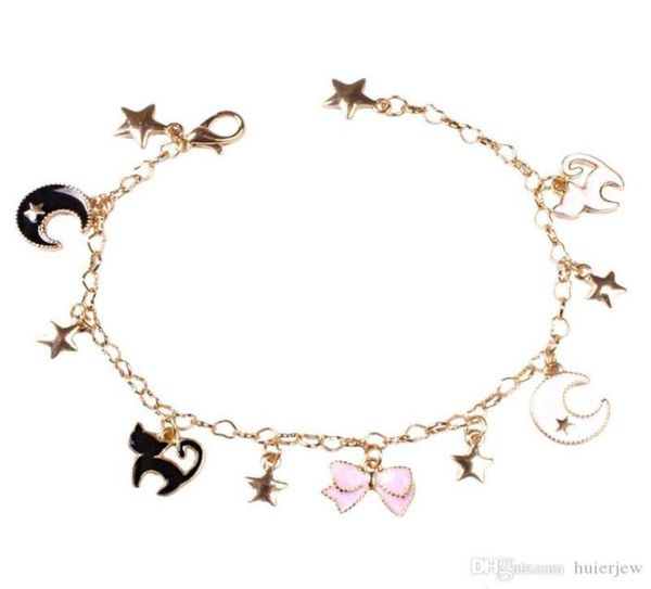 japenese sailor moon stars moon bracelets cute black cats pink sakura flower charms bracelet for kids women6510241, Golden;silver
japenese sailor moon stars moon bracelets cute black cats pink sakura flower charms bracelet for kids women6510241, Golden;silver
