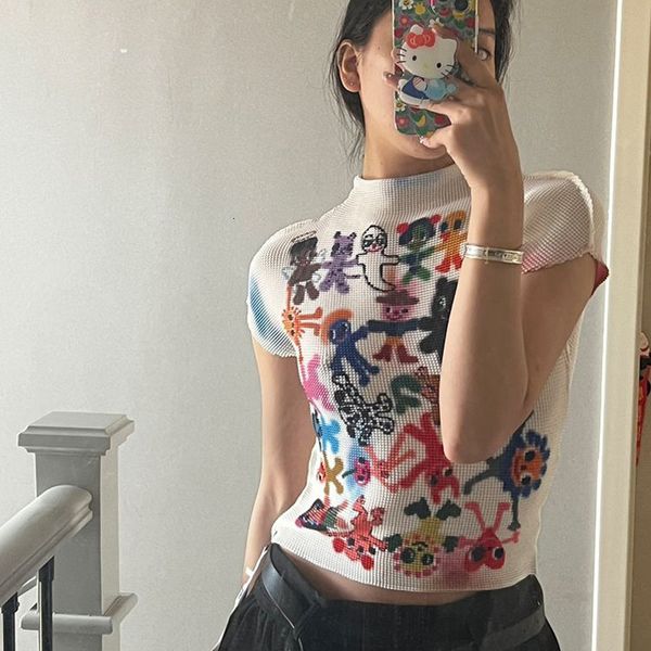 women's t-shirt summer cartoon print t-shirt short sleeve graphics t shirt women y2k streetwear kawaii clothes korean fashion tees 230, White
women's t-shirt summer cartoon print t-shirt short sleeve graphics t shirt women y2k streetwear kawaii clothes korean fashion tees 230, White