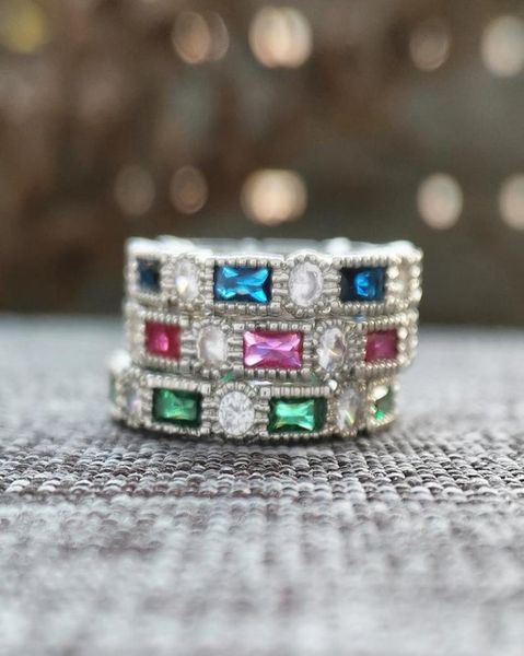 cluster rings vintage green blue red cubic zircon stacking eternity ring women039s silver wedding band anniversary jewelry7419909, Golden;silver
cluster rings vintage green blue red cubic zircon stacking eternity ring women039s silver wedding band anniversary jewelry7419909, Golden;silver