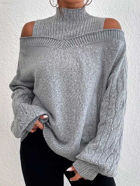 women's sweaters hollow off shoulder knitted sweater women casual striped crochet jumper elegant turtleneck long sleeve pullover l23071, White;black
women's sweaters hollow off shoulder knitted sweater women casual striped crochet jumper elegant turtleneck long sleeve pullover l23071, White;black