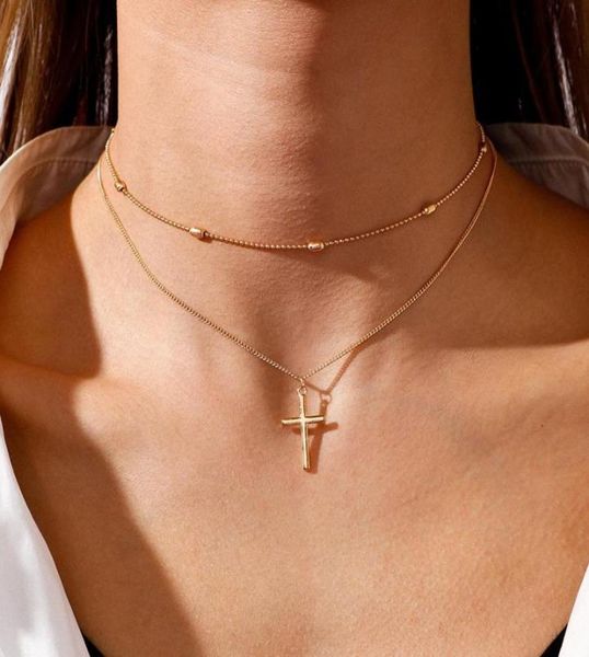 pendant necklaces romantic cross pendants necklace for women gold silver color multilayered oval beads chain minimalism female jew4398066
pendant necklaces romantic cross pendants necklace for women gold silver color multilayered oval beads chain minimalism female jew4398066