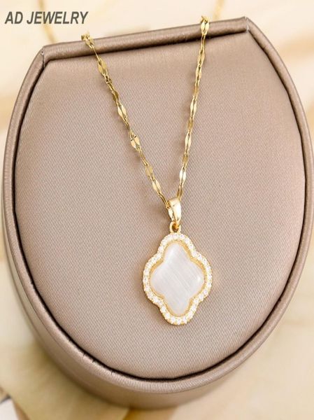 good lucky 18k gold clover pendant necklace micro pave women friendship jewelry3111502, Silver
good lucky 18k gold clover pendant necklace micro pave women friendship jewelry3111502, Silver