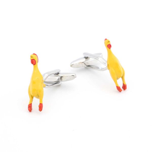cuff links igame screaming chicken cuff links yellow color brass material unique vent chick design hkd230718, Silver
cuff links igame screaming chicken cuff links yellow color brass material unique vent chick design hkd230718, Silver