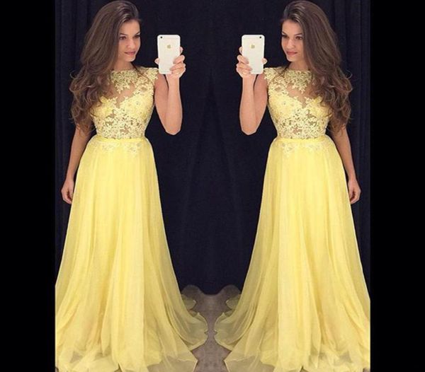 designer see through corset prom dress with lace appliques yellow chiffon a line high neck sleeveless illusion formal evening part3077233, Black
designer see through corset prom dress with lace appliques yellow chiffon a line high neck sleeveless illusion formal evening part3077233, Black