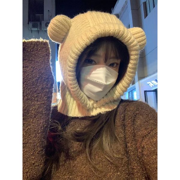 fashion face masks neck gaiter korean version cute little bear ear pullover knit hat for women autumn and winter warm balaclava hat plush in
fashion face masks neck gaiter korean version cute little bear ear pullover knit hat for women autumn and winter warm balaclava hat plush in