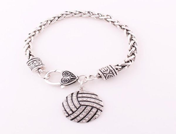 antique sliver plated zinc studded with sparkling crystal volleyball pendant heart shape charm sporty style bracelet jewelry7183443, Golden;silver
antique sliver plated zinc studded with sparkling crystal volleyball pendant heart shape charm sporty style bracelet jewelry7183443, Golden;silver