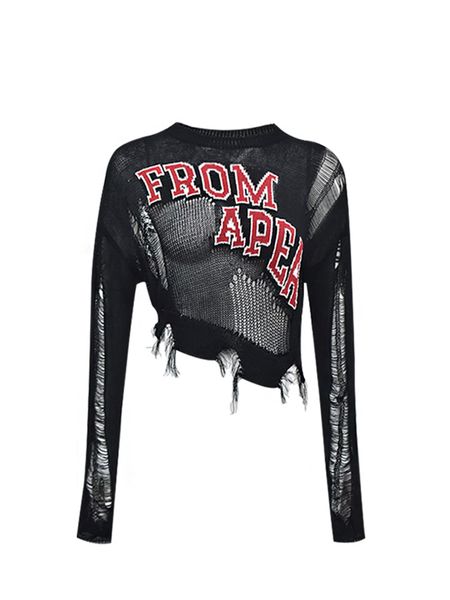 women s t shirt spring women harajuku y2k ripped crop long sleeve knitwear pullovers streetwear gyaru japanese fashion gothic grunge 230718, White
women s t shirt spring women harajuku y2k ripped crop long sleeve knitwear pullovers streetwear gyaru japanese fashion gothic grunge 230718, White