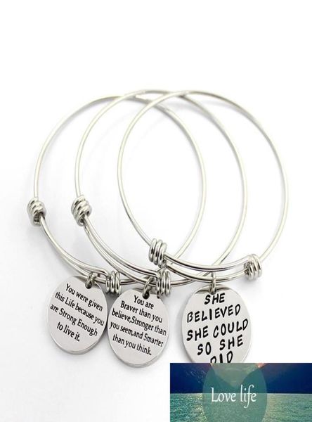 adjustable stainless steel bracelets for womens inspirational words metal card charm bracelet quotshe believed she could6373770, Golden;silver
adjustable stainless steel bracelets for womens inspirational words metal card charm bracelet quotshe believed she could6373770, Golden;silver