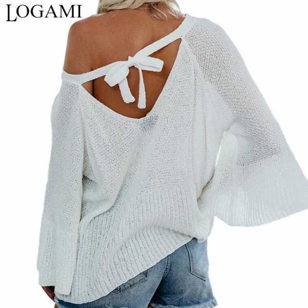 women's sweaters logami lace up backless pullovers women flare sleeve loose thin sweater womens knitting pullover l230718, White;black
women's sweaters logami lace up backless pullovers women flare sleeve loose thin sweater womens knitting pullover l230718, White;black