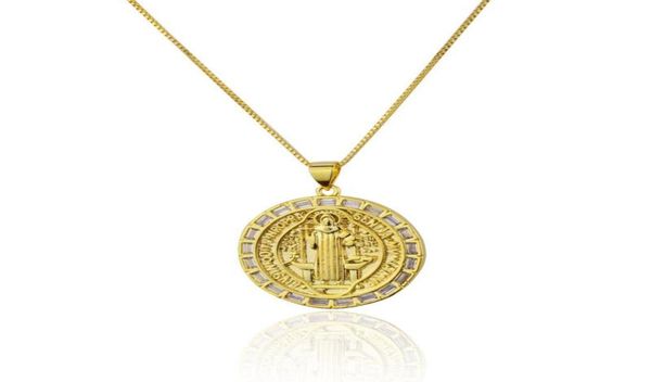 pendant necklaces religious geometric round saint benedict for women simple zircon gold silver color chain necklace jewelry5039569
pendant necklaces religious geometric round saint benedict for women simple zircon gold silver color chain necklace jewelry5039569