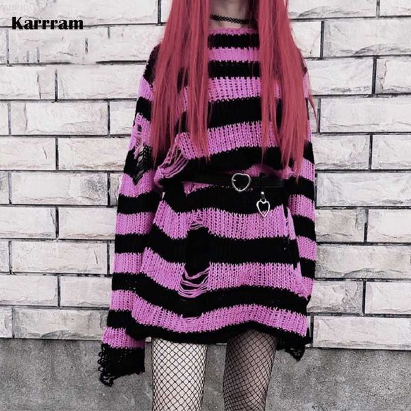 women's sweaters gothic grunge striped knitted sweater women long pullovers loose thin punk sweaters jumpers mujer jersey chic streetwe, White;black
women's sweaters gothic grunge striped knitted sweater women long pullovers loose thin punk sweaters jumpers mujer jersey chic streetwe, White;black