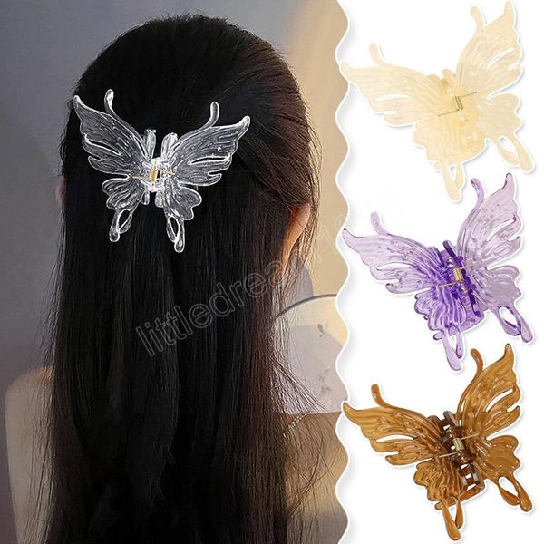 colored butterfly shaped hair claws clamp resin hairpins acrylic acetate colorful transparent hair crabs clips hair accessories, Slivery;golden
colored butterfly shaped hair claws clamp resin hairpins acrylic acetate colorful transparent hair crabs clips hair accessories, Slivery;golden