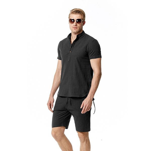 men's tracksuits summer fashion men's cotton linen henry neck beach t-shirt shorts sets thin soft slim fit sports men clothing sui, Gray
men's tracksuits summer fashion men's cotton linen henry neck beach t-shirt shorts sets thin soft slim fit sports men clothing sui, Gray
