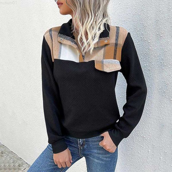 women's sweaters retro stitching retro stand -up collar cock sweater y2k chompas para mujer l230718, White;black
women's sweaters retro stitching retro stand -up collar cock sweater y2k chompas para mujer l230718, White;black